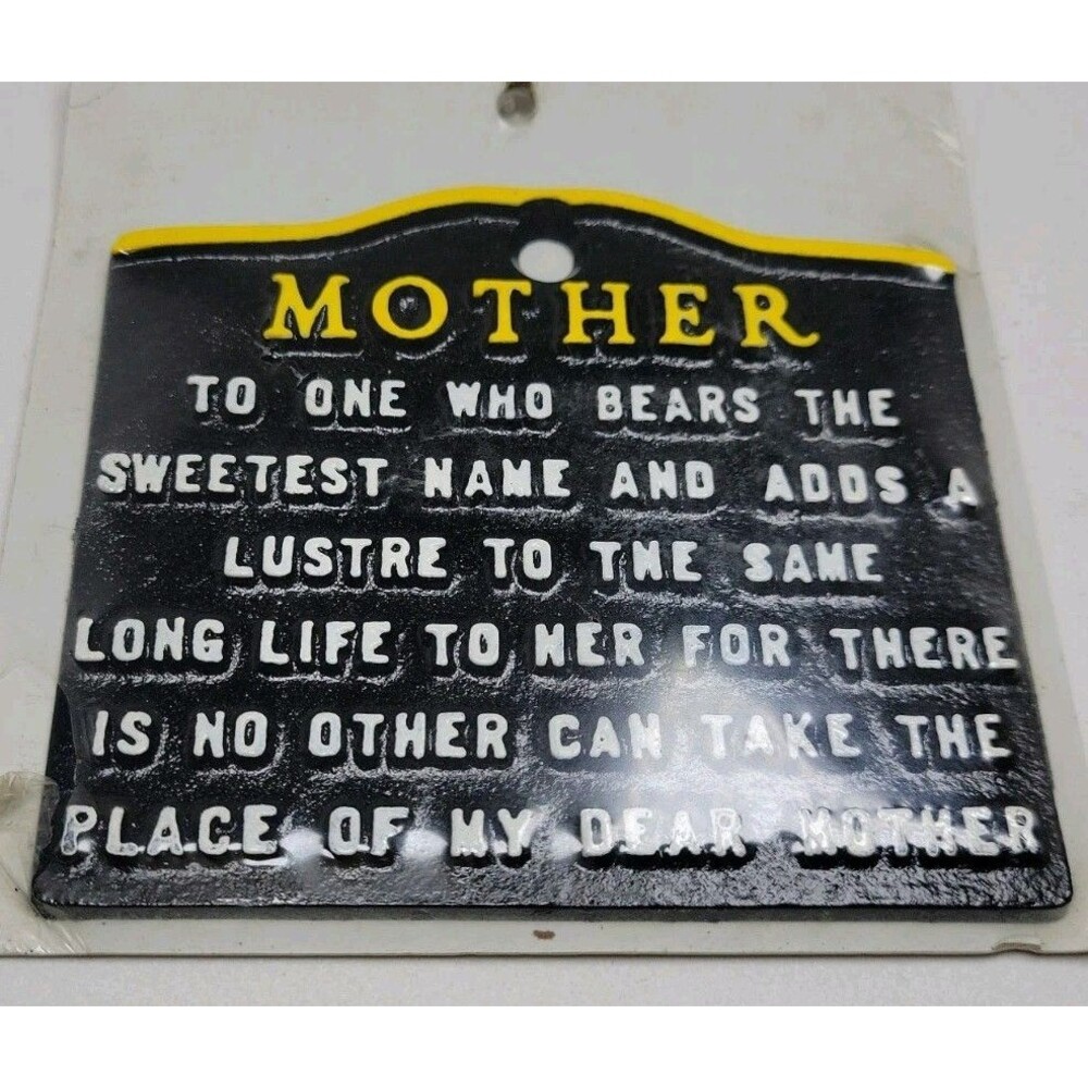 Vtg Metal Novelty Wholesome Kitchen Saying Trivet Wall Decor Hanger Mother Gift